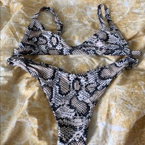 Zaful two piece snake skin print bikini